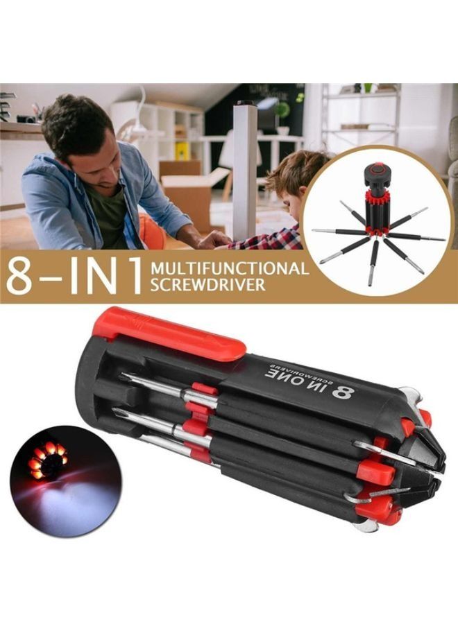 8 in 1 Multi Screwdriver with Led Light  - Image 1