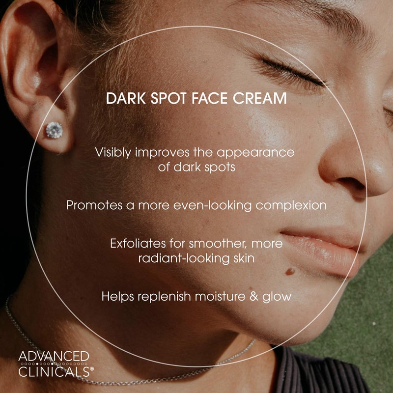 Advanced Clinicals Dark Spot Face Moisturizer | Lactic Acid Lotion For Face With Caffeine, Cocoa Butter, & Vitamin A | Brightening Cream Visibly Reduces Look Of Dark Spots & Uneven Skin Tone, 2 Fl Oz - Image 3