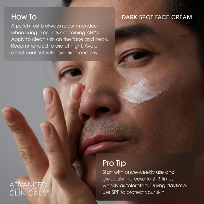 Advanced Clinicals Dark Spot Face Moisturizer | Lactic Acid Lotion For Face With Caffeine, Cocoa Butter, & Vitamin A | Brightening Cream Visibly Reduces Look Of Dark Spots & Uneven Skin Tone, 2 Fl Oz - Image 5