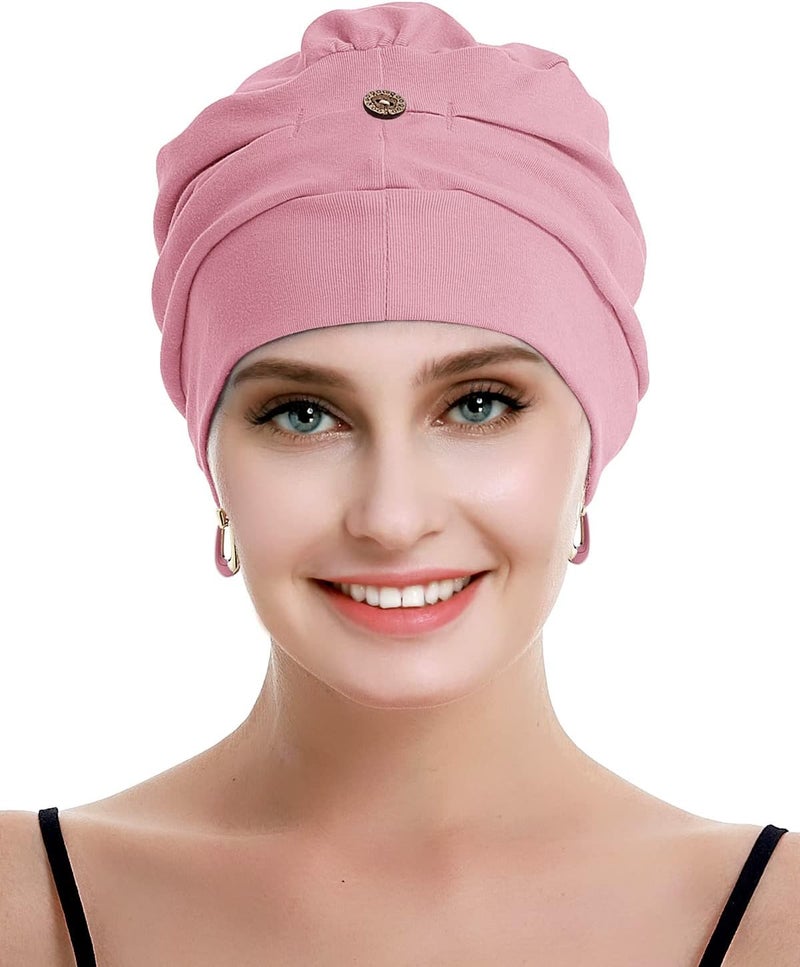 osvyo Cotton Chemo Turbans for Women Cancer Hairloss hat - Cotton Lightweight Headwear Sealed Packaging - Image 3