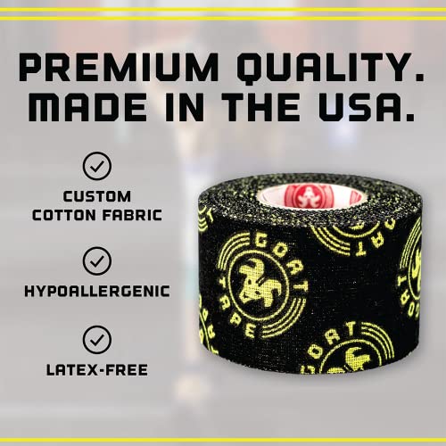 Goat Tape Scary Sticky Premium Hook Grip Tape, Athletic Tape for Cross Training, Weightlifting Tape, Cross Training Accessories, Sports Grip Tape - 30 Feet Long, Black/Yellow, 2 Rolls - Image 3