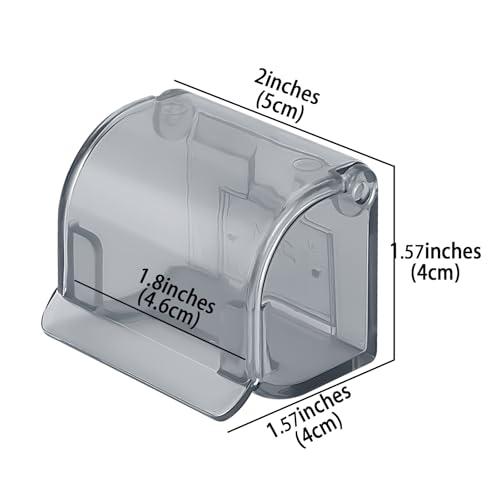 LUEXBOX 2 Pcs Plastic Razor Holders with Cover for Shower Wall, Self Adhesive Waterproof Razor Rack for Bathroom, Compatible with Fusion 5 Proglide, Mach 3 Classic(Grey) - Image 2