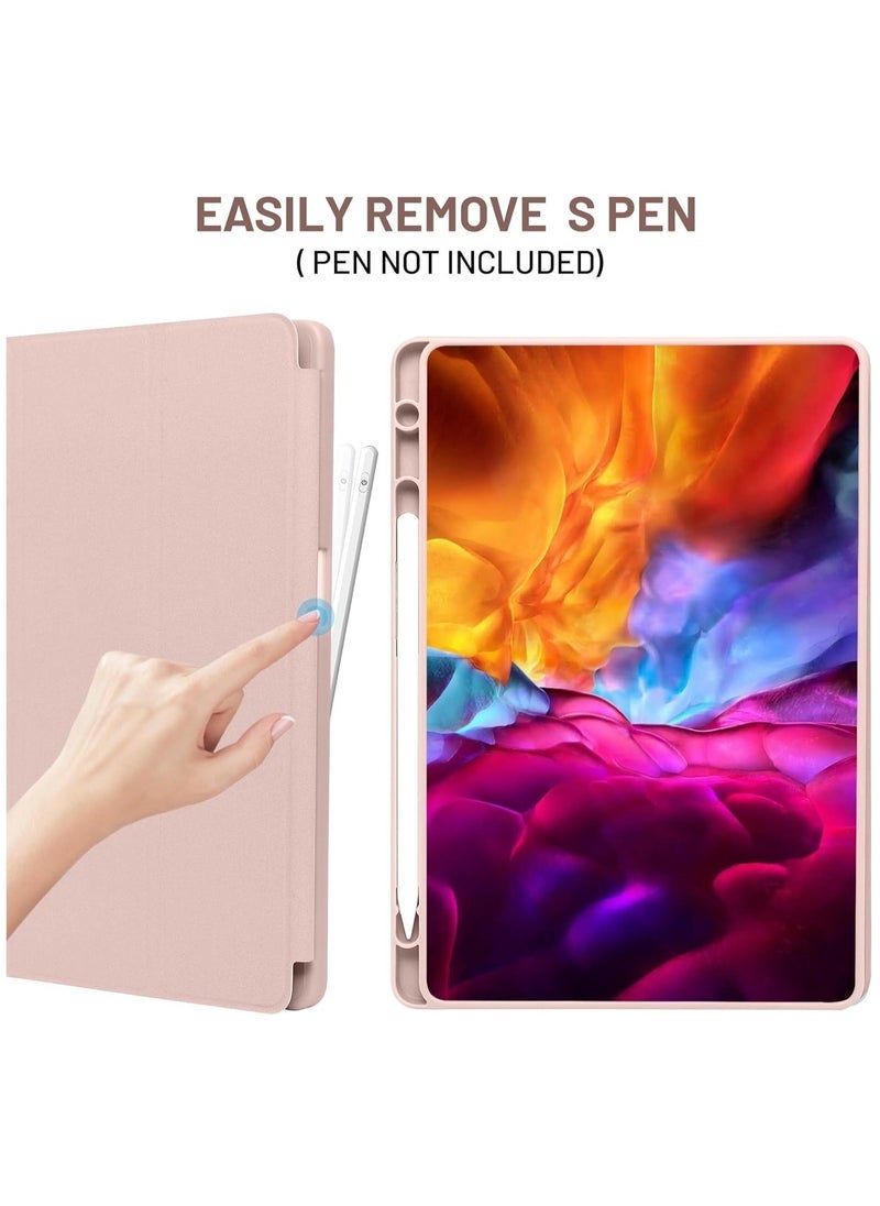 Gravity Protective Case Compatible with Samsung Galaxy Tab A9 Plus / A9+ 11 Inch 2023 (Model SM-X210/X216/X218) – Slim Trifold Stand Cover with Built-in S Pen Holder – Auto Sleep/Wake Function – Lightweight Shockproof Case for Samsung Tab A9+ Tablet Pink - Image 2