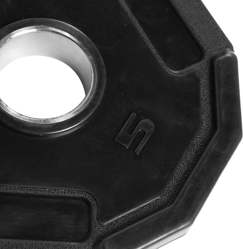CAP Barbell 12-Sided Rubber Olympic Grip Weight Plates, Black | Multiple Sizes - Image 2