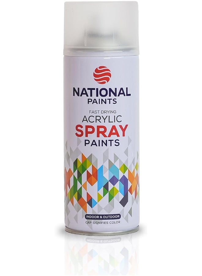 NATIONAL PAINTS National Paints Fast Drying Acrylic Spray Paint - Clear 900  - Image 1