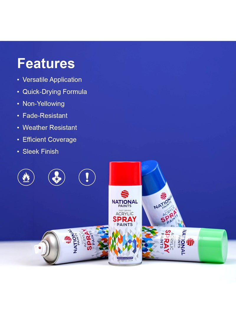 NATIONAL PAINTS - Fast Drying Acrylic Spray Paint CLEAR 900 - Image 1