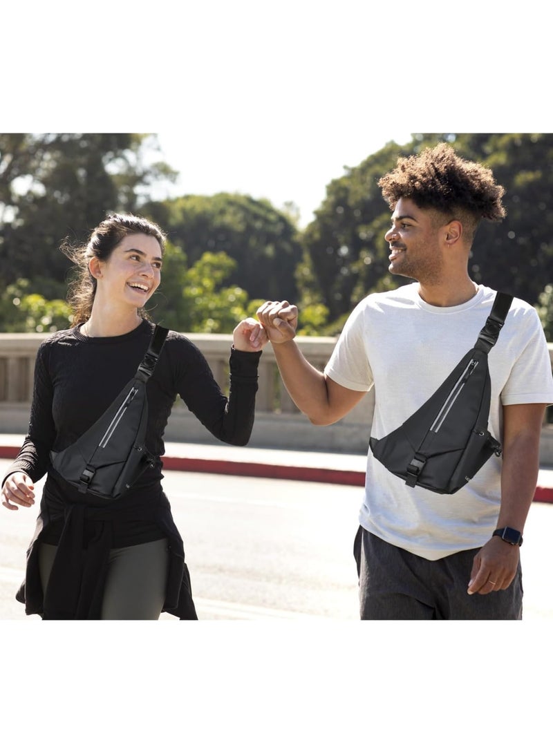 SOLARAE Sling Bag, Mobile Phone Bags, Crossbody Backpack Shoulder Chest Bag, Travel Bike Gym Bag With Water Bottle for Men and Women, for Travel Cycling Hiking - Image 5