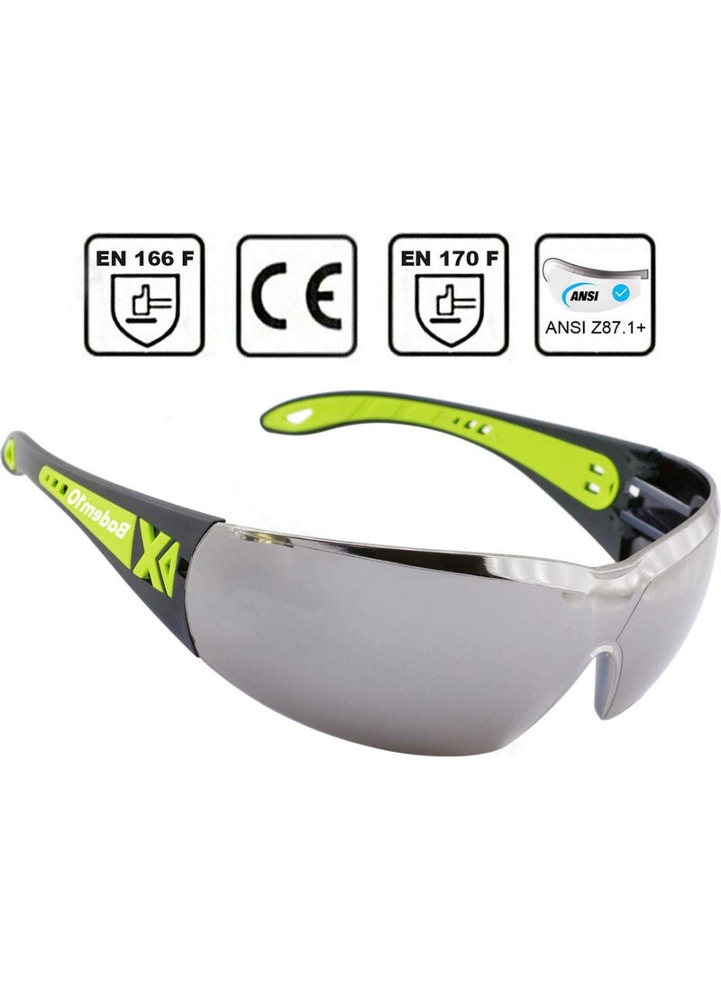 Nzb - Work Safety Glasses Welding Glasses Laser UV Protective Dust Proof Glasses Silicone Headset Silver - Image 1