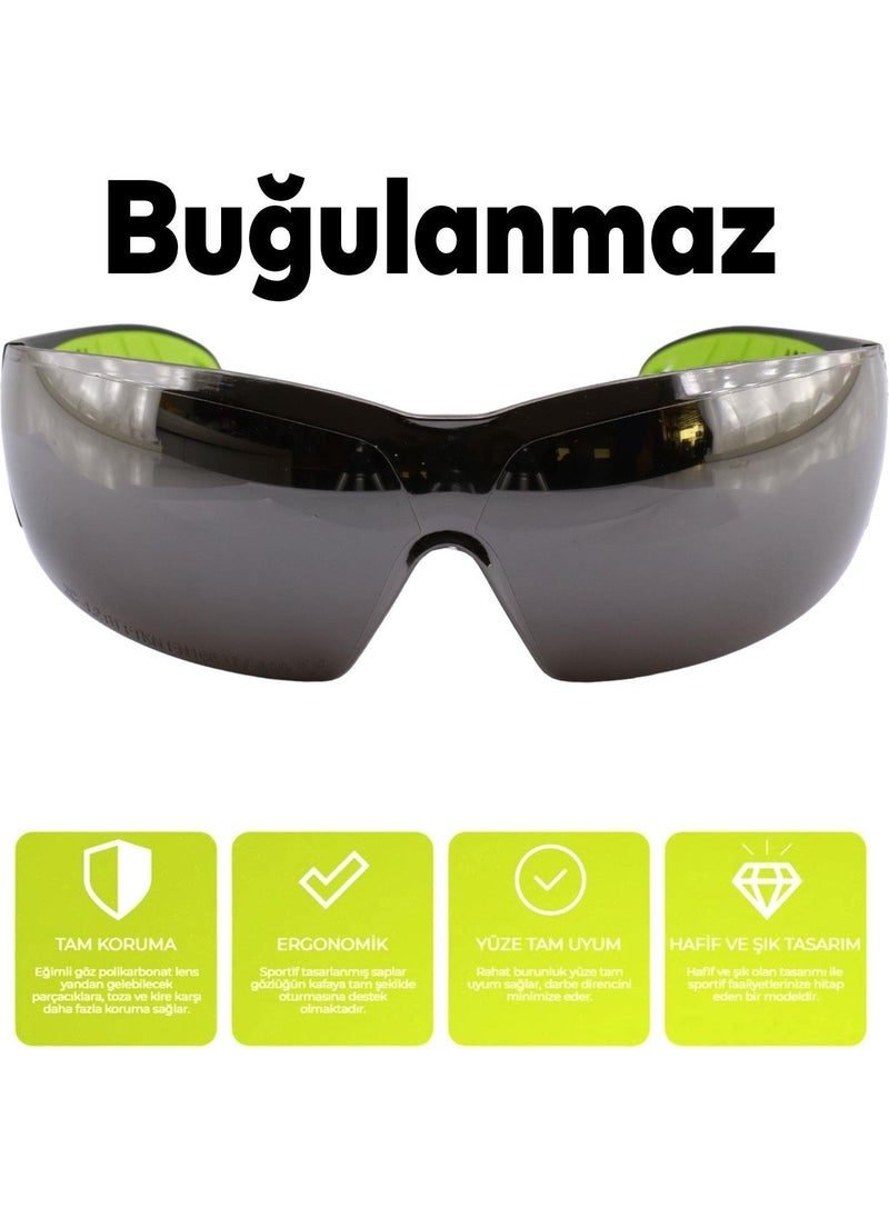 Nzb - Work Safety Glasses Welding Glasses Laser UV Protective Dust Proof Glasses Silicone Headset Silver - Image 1