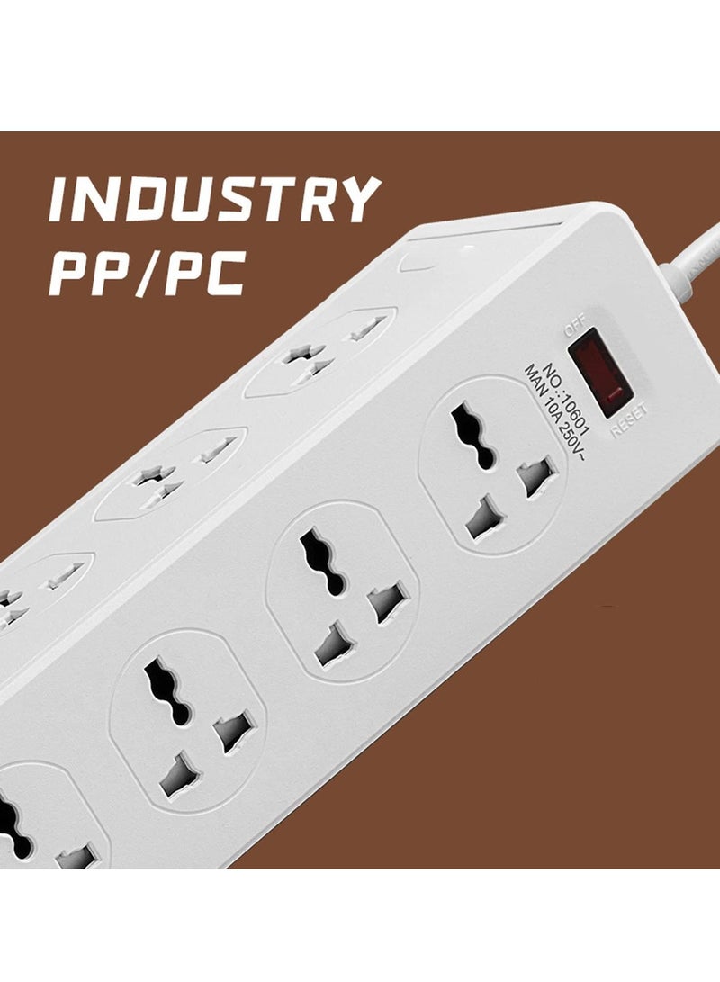 تايكوم واقي عرام مع  وسلك تمديد مسطح بمأخذ تيار متردد على نطاق واسع و 5 منافذ   من النوع C ومحطة سطح مكتب صغيرة ، ومقبس مدمج للسفر  والمنزل والمكتب - Image 2