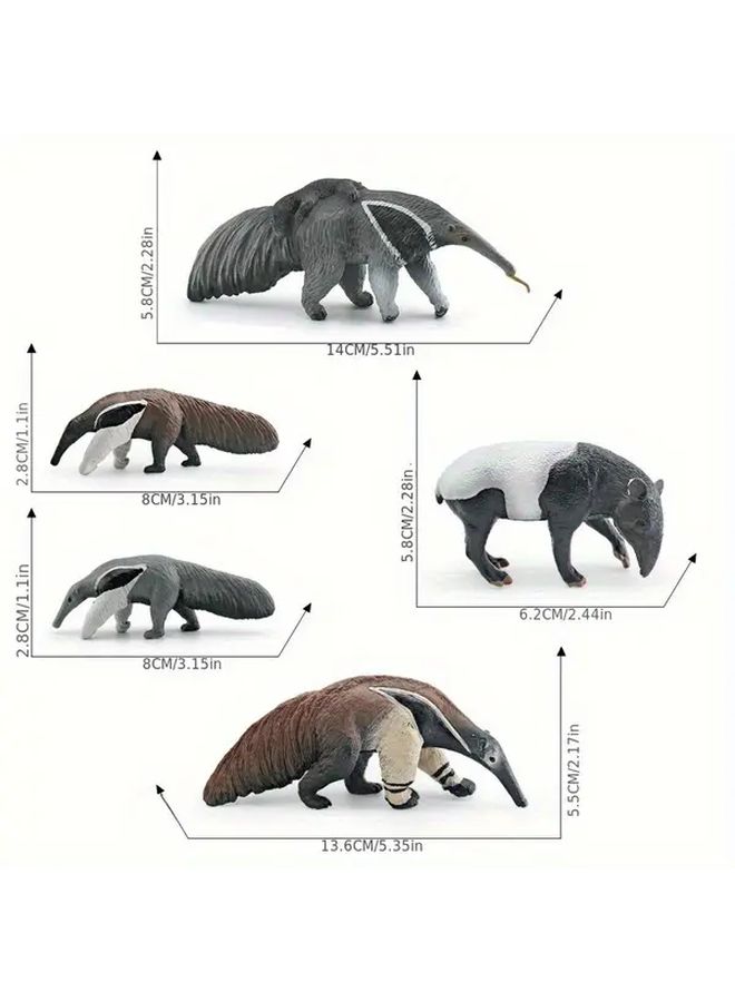PL127 2635 Ant Eater PVC Wildlife Sculpture Detailed Fur Texture Desktop Decor - Image 3