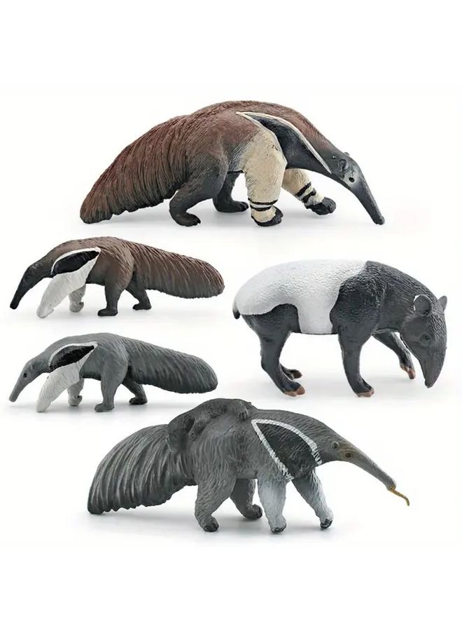 PL127 2635 Ant Eater PVC Wildlife Sculpture Detailed Fur Texture Desktop Decor - Image 5