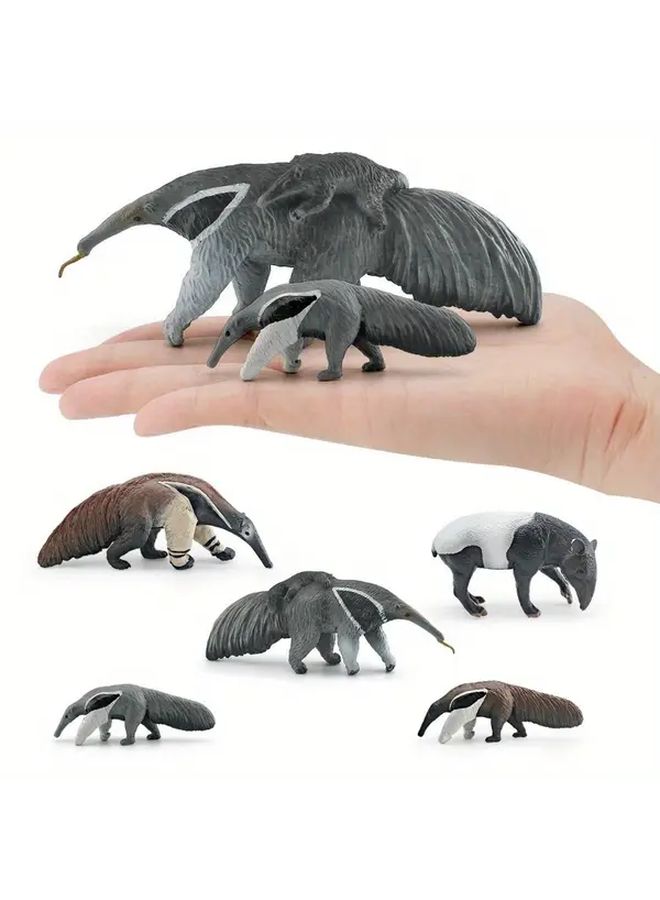 PL127 2635 Ant Eater PVC Wildlife Sculpture Detailed Fur Texture Desktop Decor - Image 4