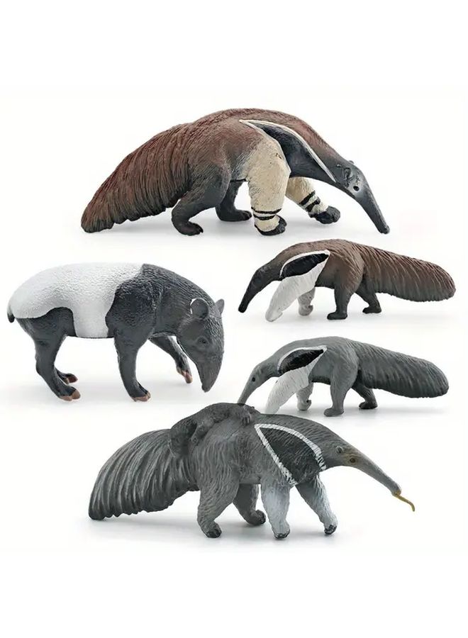 PL127 2635 Ant Eater PVC Wildlife Sculpture Detailed Fur Texture Desktop Decor - Image 2