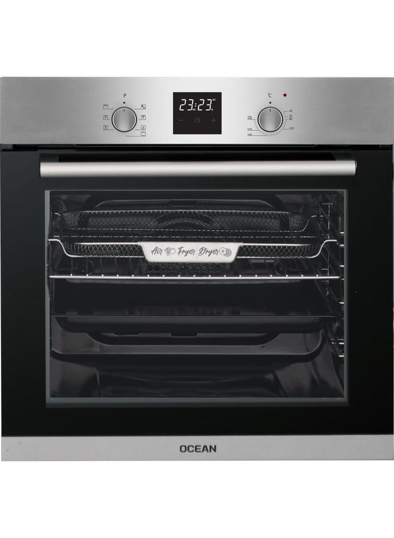 Ocean OEOF 68 I TC, Built‑in Electric Oven with Grill, 60 cm, 60 Liters, Black/Stainless Steel - Image 1
