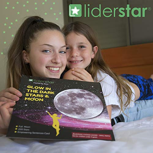 LIDERSTAR Stars for Ceiling – Glow in The Dark Stars and Moon Wall Decals for Kids Bedroom or Nursery, Luminous Star Stickers for Ceiling, Self-Adhesive Fluorescent Night Sky Decor, Gift for Boys and Girls - Image 3