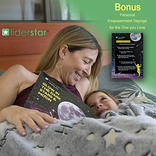 LIDERSTAR Stars for Ceiling – Glow in The Dark Stars and Moon Wall Decals for Kids Bedroom or Nursery, Luminous Star Stickers for Ceiling, Self-Adhesive Fluorescent Night Sky Decor, Gift for Boys and Girls - Image 5