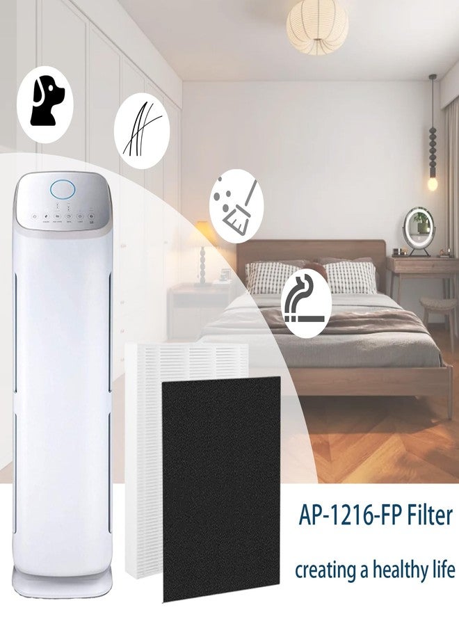 DAODEFUL AP-1216-FP Replacement Filter for Coway AP-1216L Air Purifier, Include 2 Pack H13 Filter and 4 Pack Activated Carbon Filter - Image 4