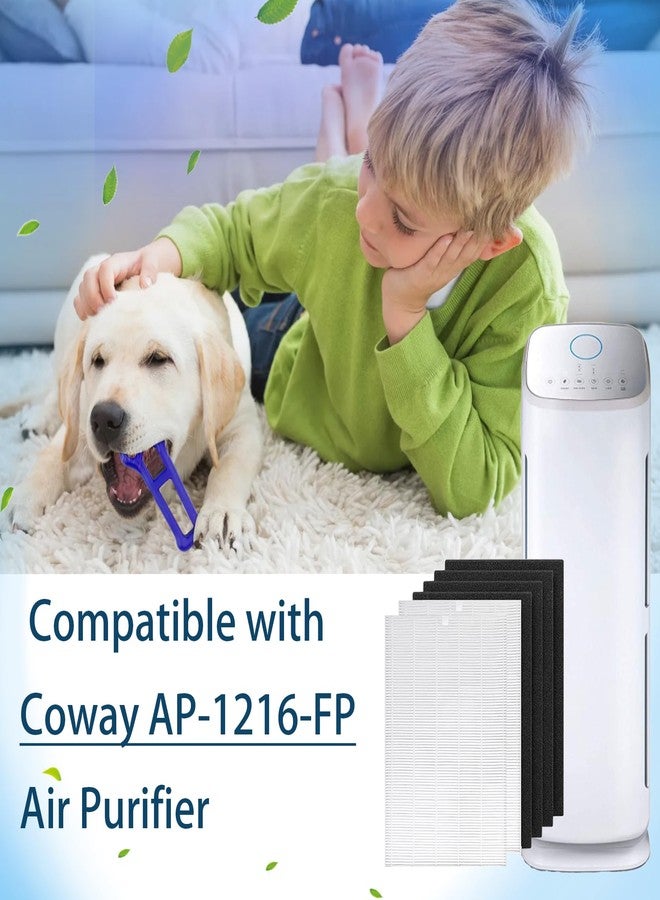 DAODEFUL AP-1216-FP Replacement Filter for Coway AP-1216L Air Purifier, Include 2 Pack H13 Filter and 4 Pack Activated Carbon Filter - Image 2