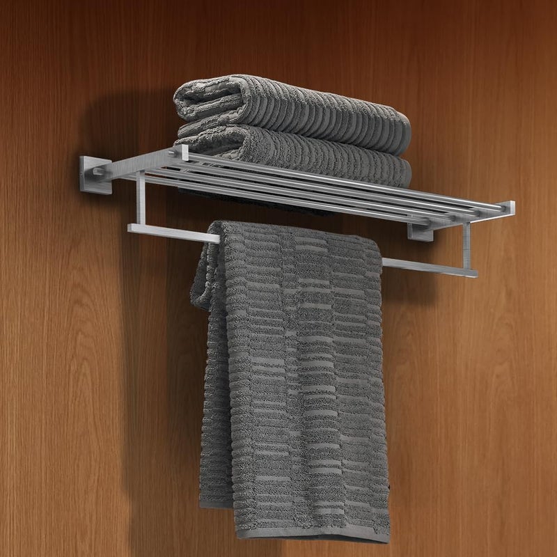 Kohler Kohler Multipurpose Towel Rack, SS304 Stainless Steel, 2 Years Warranty, Brushed Steel Finish, 65cmx20.3cmx11.3cm LBH, 23kg Load Bearing Capacity  - Image 1