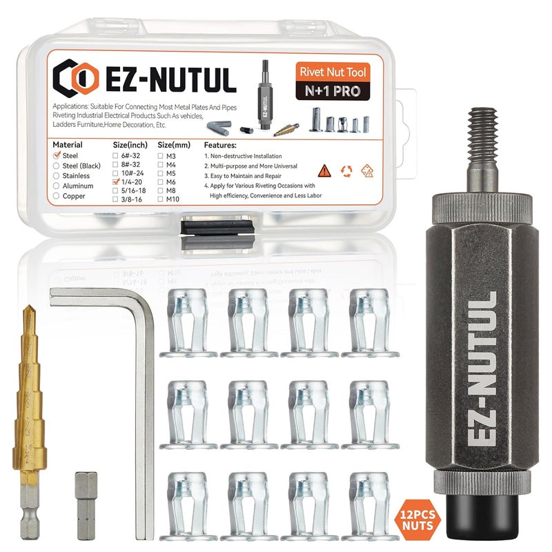 EZ-NUTUL مجموعة أدوات تركيب الجاك نوت - 12 قطعة - Image 1