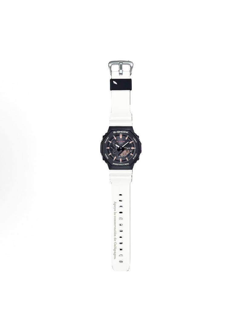 CASIO - octagonal sports waterproof and shockproof watch GA-2100 white black pink - Image 1