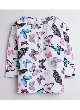 بيجامة كورتا بنقشة الفراشة بأكمام طويلة من Polka Tots - بيضاء - pzsku/Z8C8DC35CD8B25FDE4E05Z/45/_/1731411686/848caed1-66c7-490f-9b15-bc4c5aa0cb5b