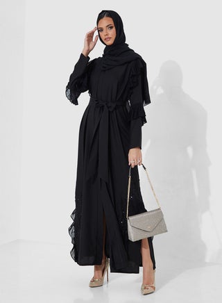 Elegant Embroidered Abaya with Side Slits Chiffon Design - pzsku/Z8C8DC98D1A0425269B18Z/45/1746707256/67b2f9bf-6302-43c8-9fb9-e43aa7a94c22