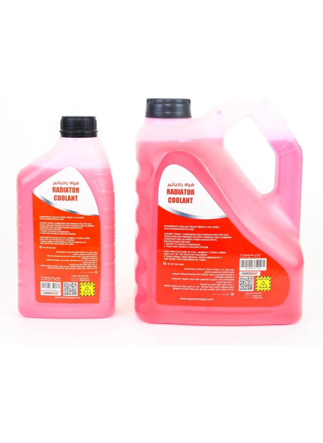 SUPERDRIVE Superdrive Engine Coolant Offer for Car Radiator Anti Freeze & Boil 4L+1L (Red)  - Image 3