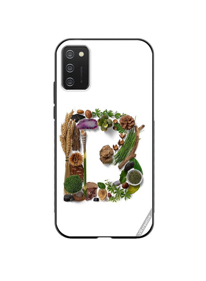 Protective Case Cover For Samsung Galaxy A02s Alphabet B Design Multicolour