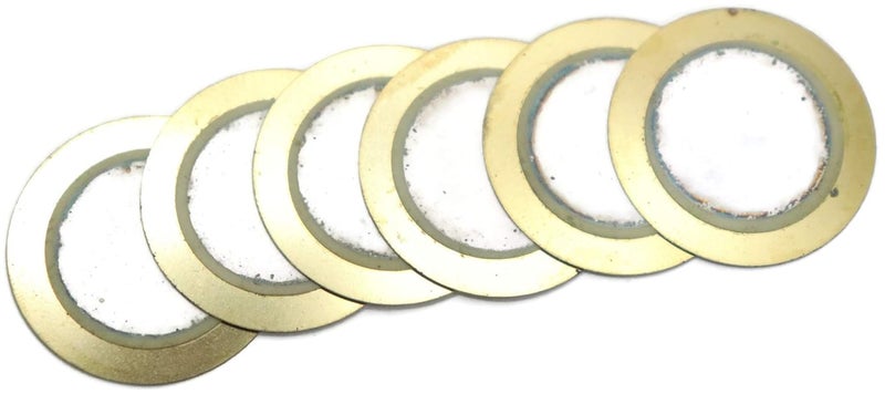 Electronicspices 27 MM Piezo Ceramic Elements Sounder Sensor Trigger Drum Disc + Wire Copper Piezoelectric Buzzer Copper 27mm - PACK OF 10 (27 MM) - Image 1
