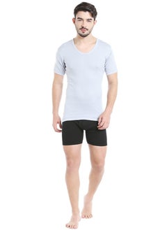 BYC MEN'S U-NECK COTTON UNDERSHIRT (PACK OF 3) - GREY  - Image 2