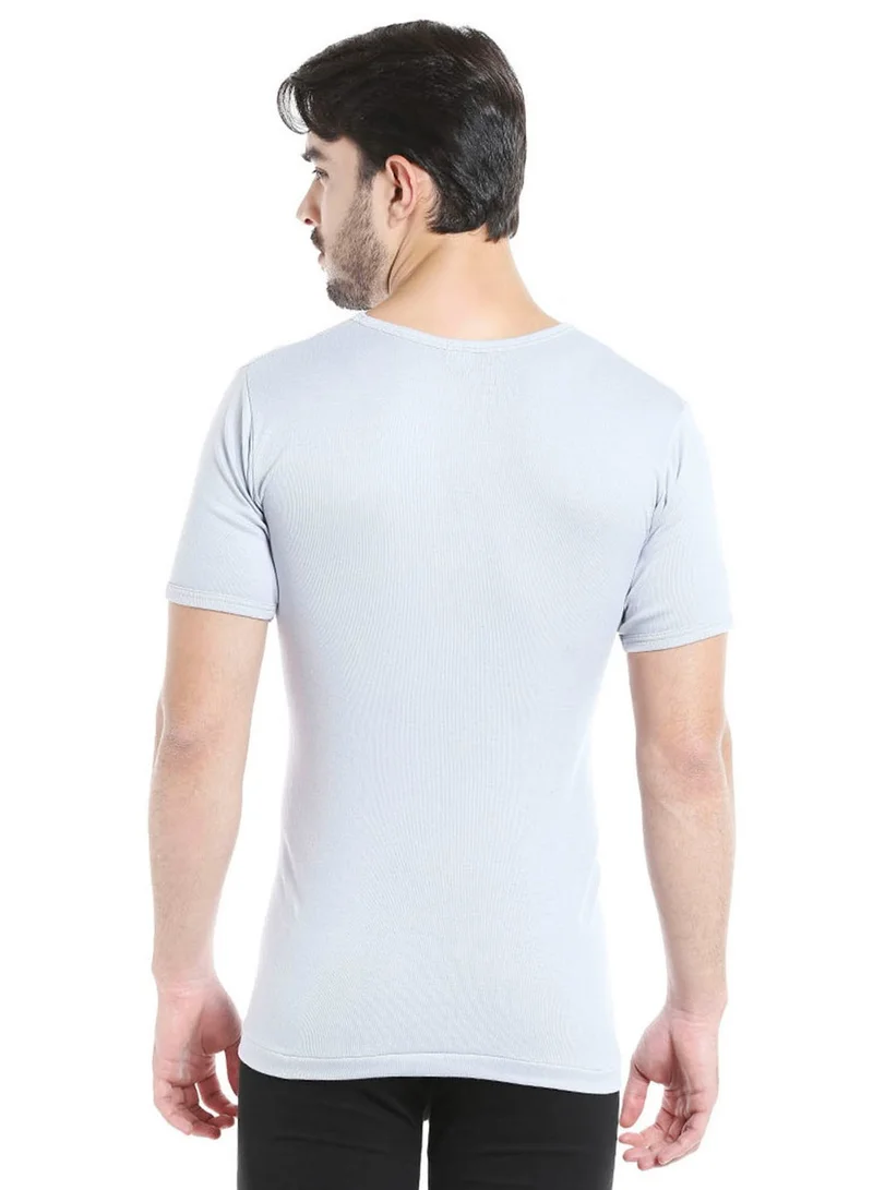 BYC MEN'S U-NECK COTTON UNDERSHIRT (PACK OF 3) - GREY