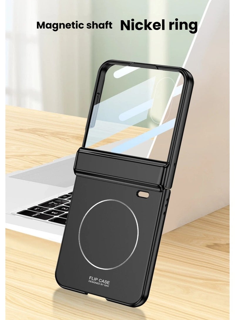 general Compatible with Honor Magic V Flip2 Phone Case Magnetic Hinge with Internal Nickel Ring Wireless Charging Case Film Integrated Shockproof  Scratch-Resistant Convenient  Practical - Image 5