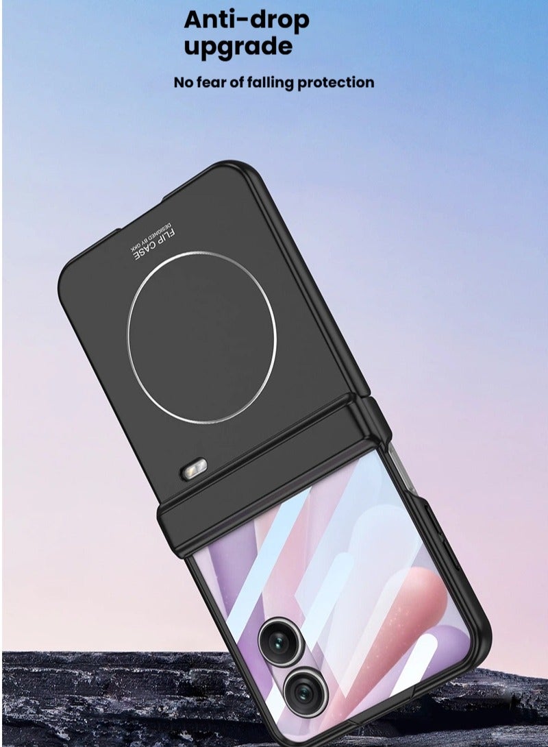 general Compatible with Honor Magic V Flip2 Phone Case Magnetic Hinge with Internal Nickel Ring Wireless Charging Case Film Integrated Shockproof  Scratch-Resistant Convenient  Practical - Image 2