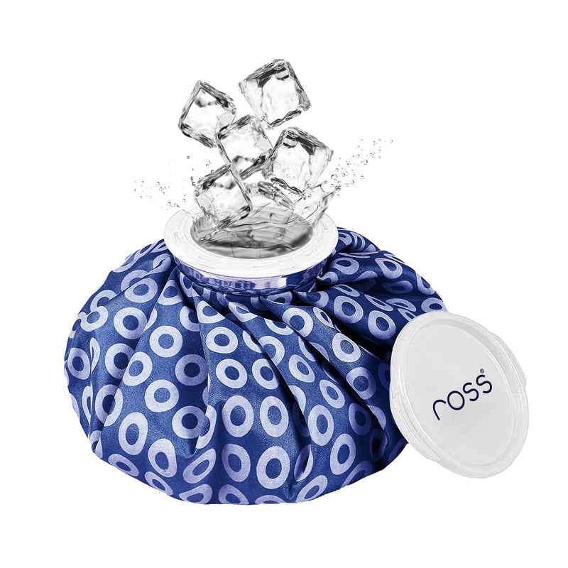 ROSS Reusable Ice Bag for Cold Therapy – Fabric Ice Pack for Pain Relief, Injuries, Headaches, Knee, Shoulder, Elbow, Muscle Strain, Swelling – Leak-Proof Waterproof Design with Screw Cap Lid (9 Inch)- Multicolor - Image 1