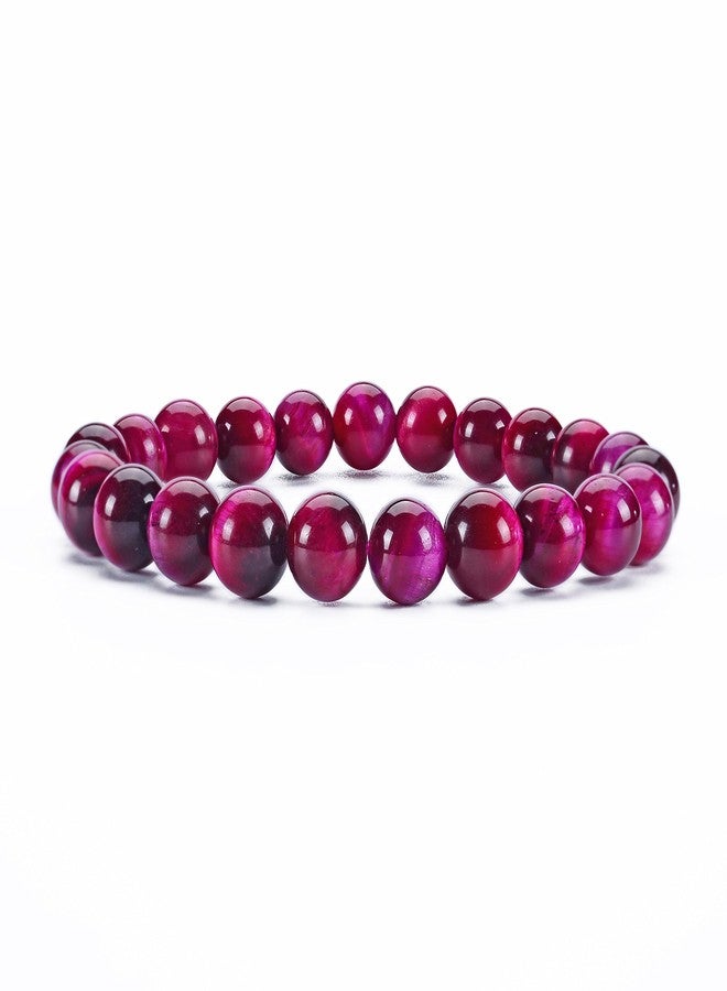 Cherry Tree Collection Gemstone Beaded Stretch Bracelet 8mm Round Beads 7", Medium, Stone, tiger eye - Image 1