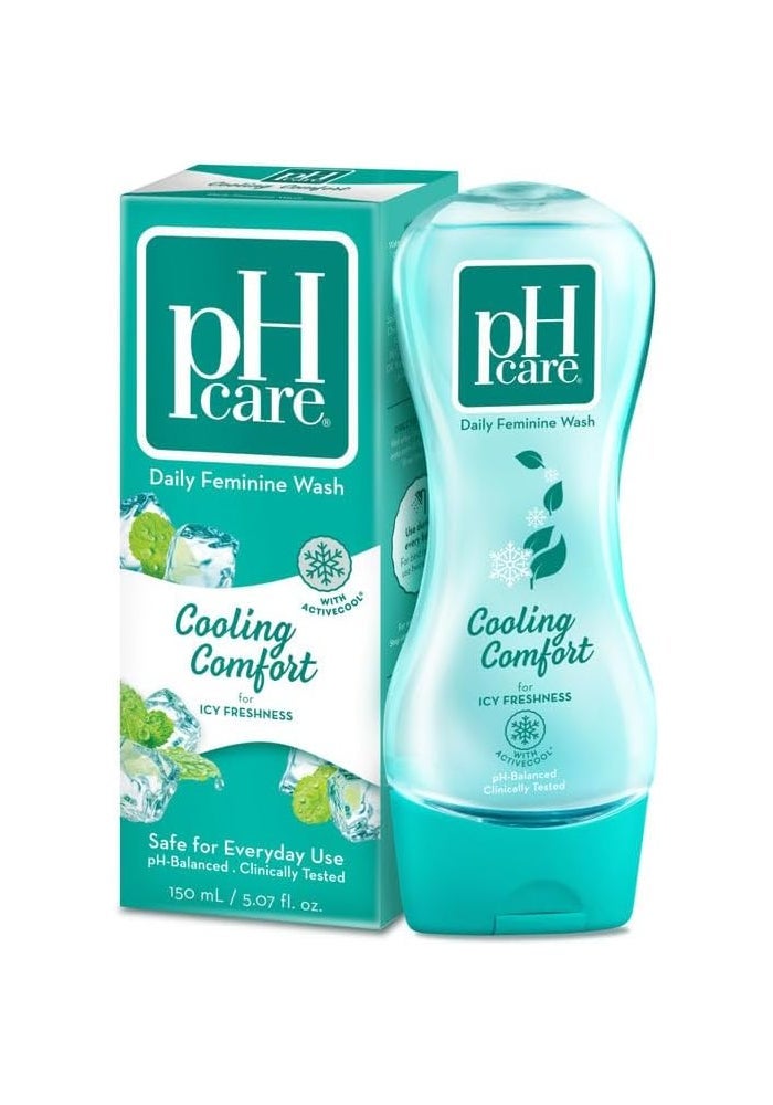 pH Care Cooling Comfort Daily Feminine Wash with Active Cool - 150ml - Image 3