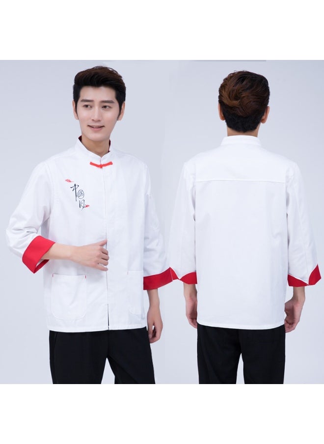 NIBEMINENT House Waiter Workwear Autumn and Winter Long Sleeves Chinese Style Hotel Restaurant  Room Catering  Costume  - Image 1