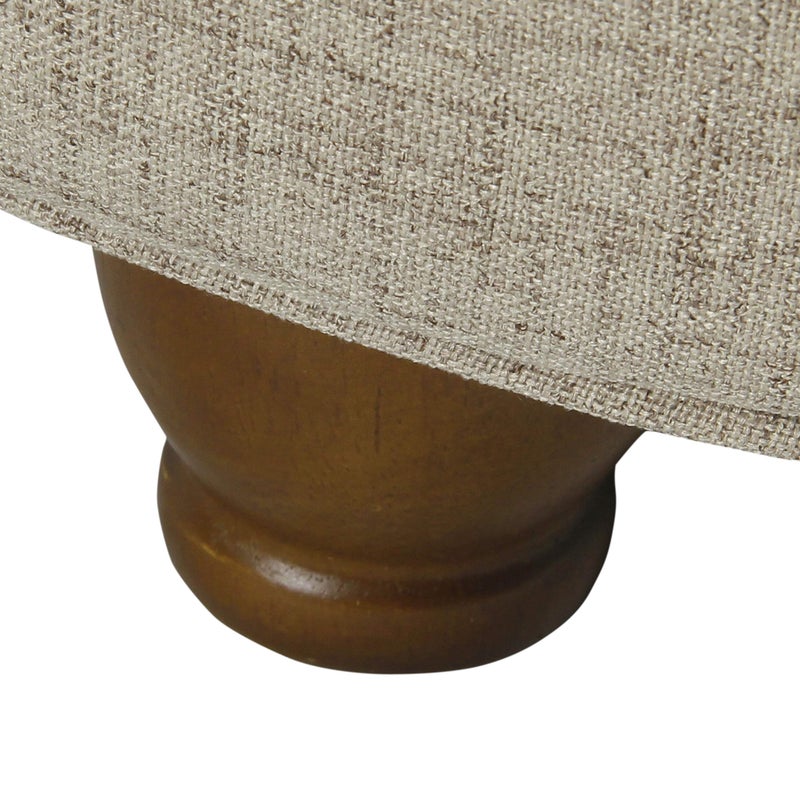 Homepop Home Decor Button Tufted Woven Round Storage Ottoman Large - Image 5
