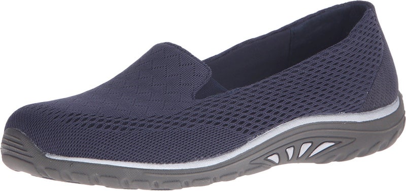 Skechers Women's Reggae Fest-Willows Loafer Flat, Navy Mesh, 9 - Image 2