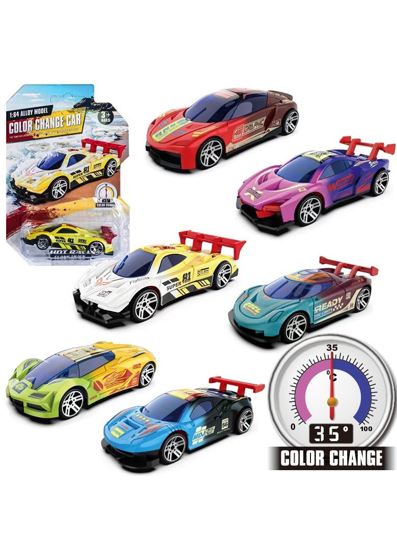 Alloy Car Model 1:64 Temperature Sensitive Color Change Racing Car Shock Resistant Sports after 35°C - Image 3