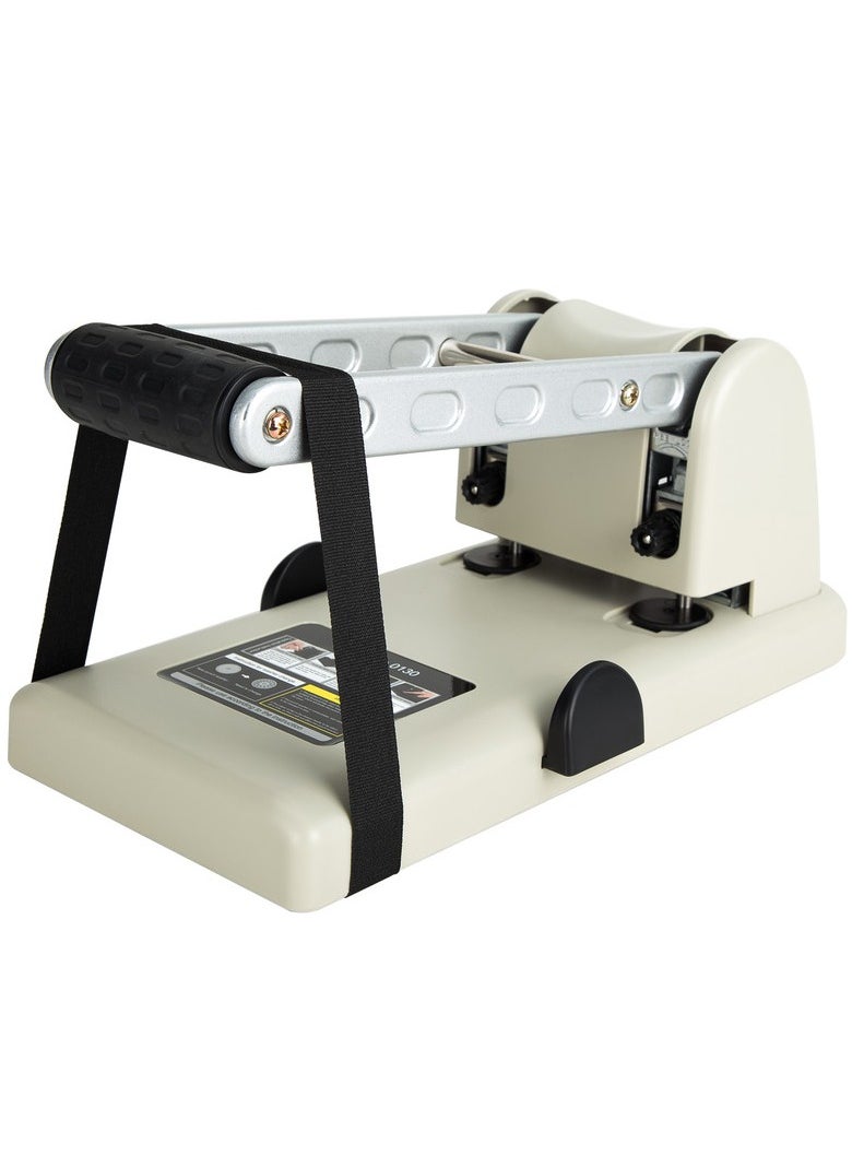 Deli - Deli E0130 Heavy Duty Hole Punch, 80mm Hole Distance, Φ6mm Hole Diameter, Plastic + Metal, Max. 100 Sheets, White, 1PCS/Color Box – Ideal for Office & School Use - Image 1