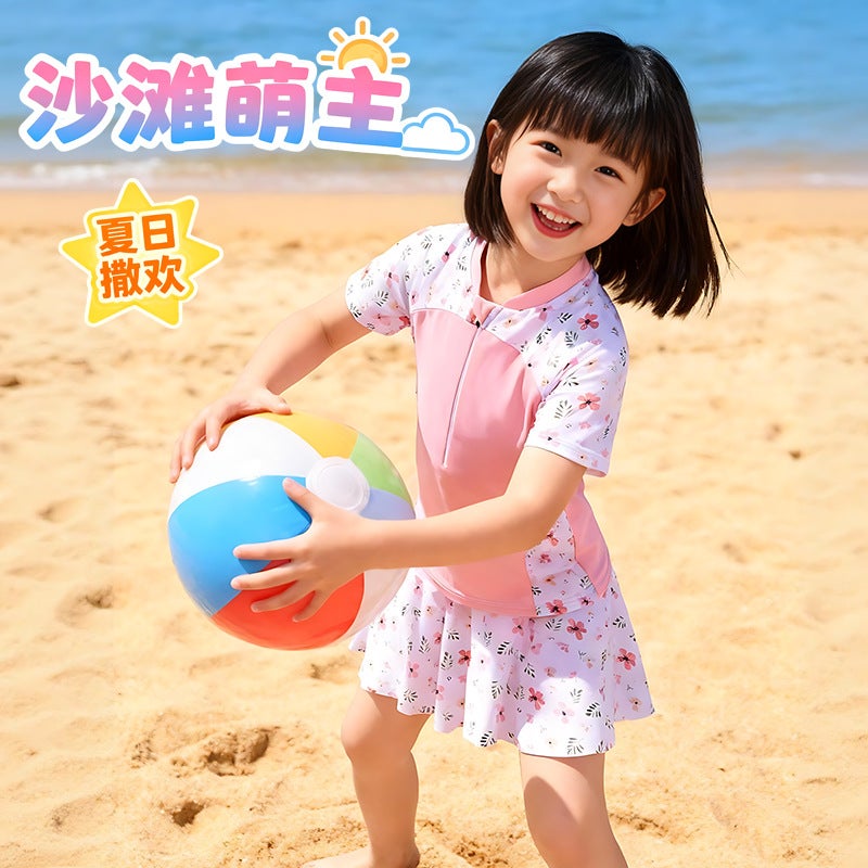 Summer Children''s Swimming Suit Fabric Is Soft, Comfortable, Elastic, Balanced, Light, Dry and Breathable Student Short Skirt Swimsuit - Image 2