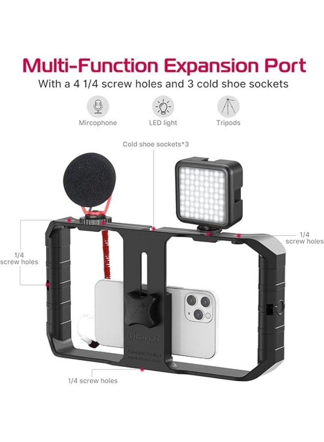 Rig Pro Smartphone Video Rig – Stabilizer Grip with Tripod & Cold Shoe Mount for iPhone, Samsung & More  - Image 5
