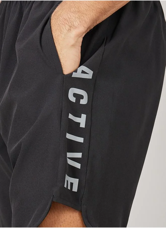 Styli Training Shorts with Side Active Print Panel