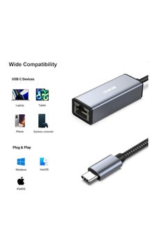 Benfei BENFEI USB A/C to RJ45 Adapter New USB 2.0 to 100 Gigabit Ethernet LAN Network Adapter  - Image 2