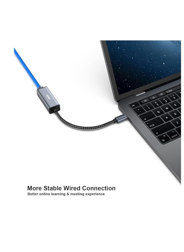 Benfei - BENFEI USB A/C to RJ45 Adapter New USB 2.0 to 100 Gigabit Ethernet LAN Network Adapter - Image 1
