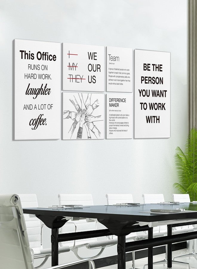 Nvhai Inspirational Wall Decor for Office Teamwork Wall Art Motivational Posters Set of 6 Framed Modern Office Team Canvas Artwork, Team Gifts - Image 4