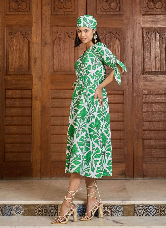 ساسافراس Floral Print Midi Dress for Women